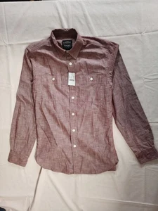 Neu mit Etikett J. Crew langärmliges Herren-Arbeitshemd rot 100 % Baumwolle Knopfleiste XS - Bild 1 von 6