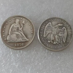 1876 Twenty-Cent Piece Silver Coin Very Fine Fine Details - Picture 1 of 1