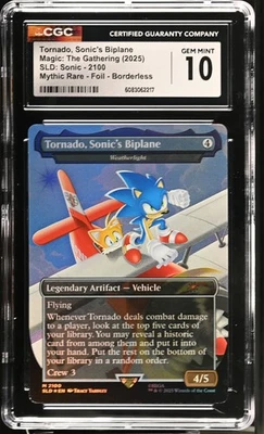 WEATHERLIGHT Secret Lair Tornado, Sonic's Biplane Foil Mythic CGC 10 MTG - Image 1 of 2