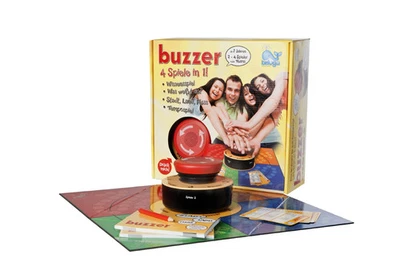 Beluga Buzzer 4 Spiele in 1 Quizspiel Familien Brettspiel ab 6 Jahre - Bild 1 von 3