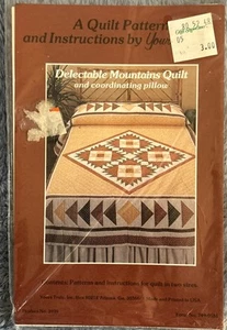 Yours Truly PATTERN Mountains Quilt and Pillow Queen and King Size Uncut - Picture 1 of 2
