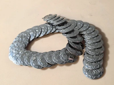 Cinturón de disco plateado elástico Osfm vintage de los años 80 para mujer Foto 1 de 4