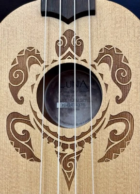 Luna UKE-HONU-SPR Honu Turtle Spruce Soprano Ukulele GS-005 - Image 1 of 4