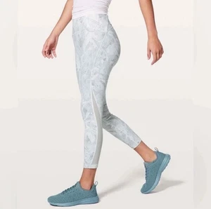 Pantalone Lululemon Train Times 7/8 *25" bianco gelsomino multi/bianco taglia 6 - Foto 1 di 12