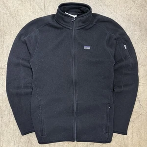 Patagonia Better Sweater Womens Large Black Long Sleeve Fleece Full Zip - Picture 1 of 8
