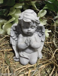 Latex angel mold with plastic backup plaster cement casting mold 4.5" H x 3.5"W - Picture 1 of 5