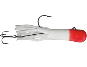 Tubos de trucha de lago amañados Mission Tackle 1 oz - parte superior roja blanca - señuelo de 5 - Imagen 1 de 1