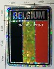 Reflektierender Aufkleber Belgien Flagge belgische 3x4" Zoll selbstklebende Auto Stoßstange Aufkleber
