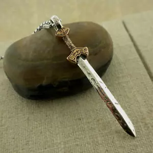 PETRICHOR Sterling Silver & Bronze Norse Forge Viking Sword Pendant Keith Jack - Picture 1 of 6