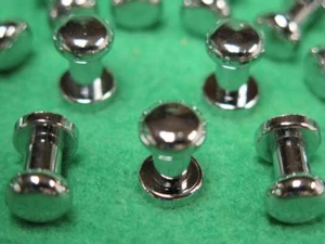 24 piezas CROMO MINIATURA PERILLA TIRA MANGO ACABADO MOLDURA 3/8 x 1/2 x 4MM-70 - Imagen 1 de 1