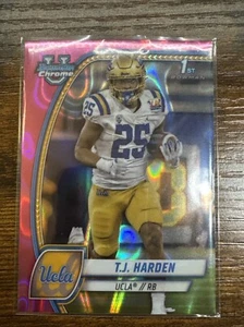 2024 Bowman University Chrome - Pink Lava Refractor #165 T.J. Harden (RC) NM - Picture 1 of 2