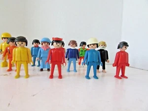 LOT OF 12 VINTAGE PLAYMOBIL GEOBRA 3" FIGURES ASSORTED POSEABLE MOST 1974  L7 - Picture 1 of 4