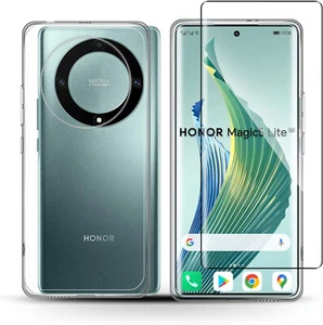 Coque Silicone Transparente + Verre Trempe Pour Honor Magic 5 Lite 5G Little Bou - Photo 1/4