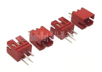 2-Pin PH JST 2.0mm Male Vertical Connector PCB Header Socket RED Color x 100 - Image 1 of 3