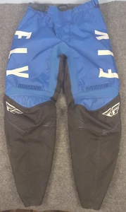 Fly Racing Pants Mens  Motocross Protective Gear Blue Blk Poly 28  F-16 solid - Picture 1 of 18