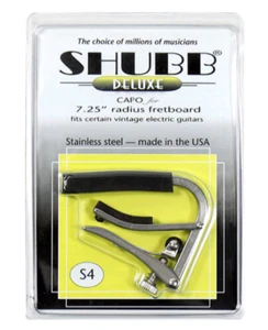 Shubb S4 Deluxe Capotasto per Chitarra Elettrica, Raggio Tastiera 7,25" MADE IN USA - Foto 1 di 1