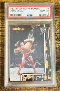 John Cena PSA 10 Rookie WWE 2002 Fleer Royal Rumble #7 WWF Wrestling Card HOF - Picture 1 of 2