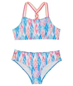 Hurley Girls Multi Blue Two-Piece Bikini Swim Set L97125 Size S - Picture 1 of 4