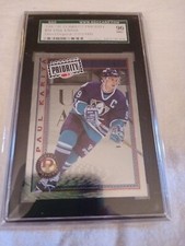 1997-98 DONRUSS PRIORITY PAUL KARIYA DIRECT DEPOSIT FOIL SCG 96 #d 3000