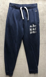 Nike Boys Joggers Size Large Blue Logo Athletic Sports Athleisure - Picture 1 of 15