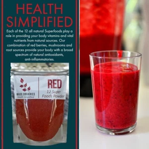 MAXX Organics RED 12 SUPERFOOD FRUIT POWDER 30 Day Your Reds Vital Blend Dr. - Picture 1 of 8