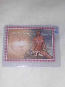 Kelly Kelly Signed Kiss Print Card Wrestler Collectors Expo WWE Diva Model #2