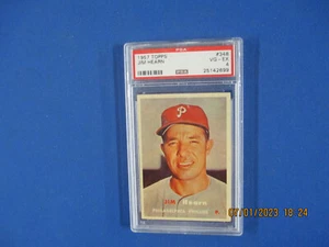 1957 Topps Baseball # 348 Jim Hearn PSA 4 VG-EX - Picture 1 of 2