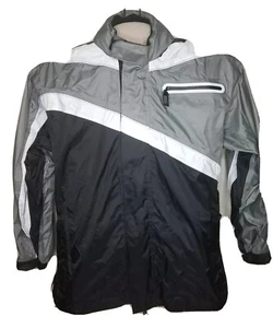 Tour Master Defender Mens Motorcycle Rain Suit Jacket Black white & grey Sz S - Picture 1 of 4