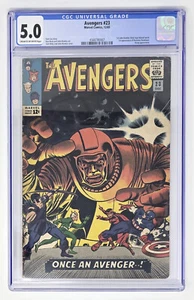 Avengers #23 CGC 5.0 (1965) Marvel, Stan Lee, Jack Kirby & 1st John Romita art - Foto 1 di 3