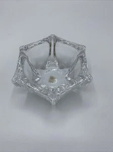 VINTAGE Cristal DAUM FRANCE CRYSTAL MODERNIST ASHTRAY CIGAR REST 5.5" DIA - Picture 1 of 5