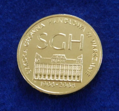 2006 Poland 2 Zlote - Warsaw School of Economics - Great Coin - See PICS - Image 1 of 2