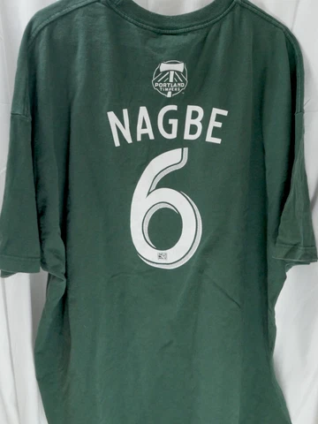 Portland Timbers Nagbe #6 Name And Number Shirt Mens Size 3XL Green MLS AAA Tag Cover