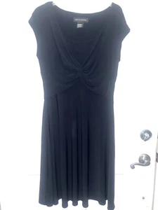 Vestido Jones New York Negro 14 Carrera Elastizado Sobrepelliz Cintura Usado - Imagen 1 de 4