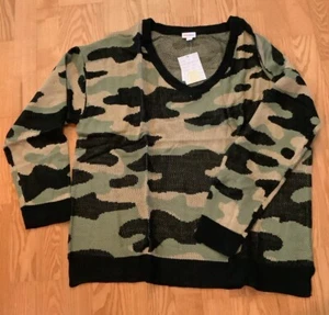 Lularoe Torrie Knit Pullover Sweater Size 3XL - Camouflage - Picture 1 of 3