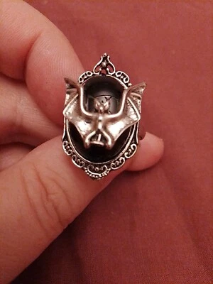 Anillo de murciélago gótico, vampiro, antiguo color plata, tamaño ajustable Foto 1 de 4