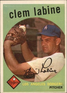 1959 Topps Baseball Card #403 Clem Labine - EX
