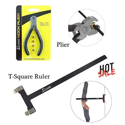 Archery Adjust Plier String 4 Nocking Point Tool Set + Bow T Square Ruler - Image 1 of 4