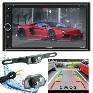 Blaupunkt 6.9" 2-din car stereo Mirror link Wire Carplay AM FM Receiver + CAM - Picture 1 of 7