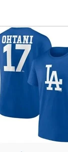 NWT Shohei Ohtani #17 Los Angeles Dodgers Name And Number Shirt Size Mens Medium - Picture 1 of 3