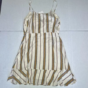 LUSH Mango Multicolored Striped Mini Dress Women's Size Medium - Picture 1 of 6