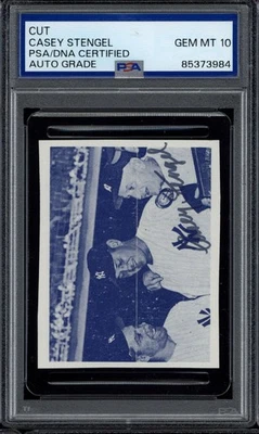Casey Stengel Cut Signed Auto PSA/DNA Slab Yankees PSA 10 Gem Mint  ID:465727 - Image 1 of 2