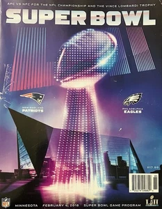 NFL 2017-18 Super Bowl LII Patriots Vs. Eagles Official Game Program Brady/Gronk - Picture 1 of 2