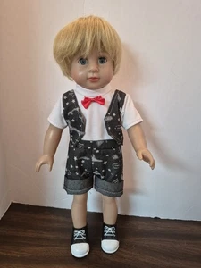 Muñeca 18 en American Fashion World en uniforme escolar completo zapatos incl. - Imagen 1 de 5