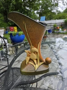 Roseville Zephyr Lily Siena Cornnucopia Vase Art Deco - Picture 1 of 24