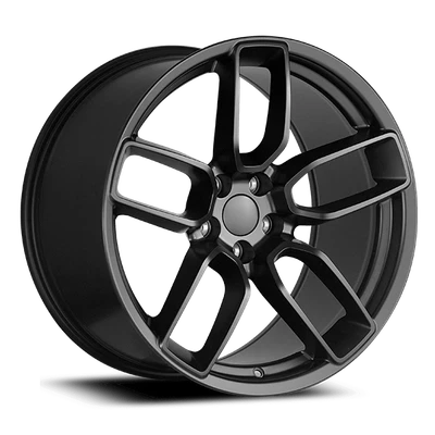4 ruedas nuevas Dodge Challenger Charger carrocería ancha negro satinado 20x9,5 5x115 Foto 1 de 3