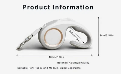 Automatic Retractable Dog Leash Telescopic Portable Traction Rope Belt for Pets - Image 1 of 4