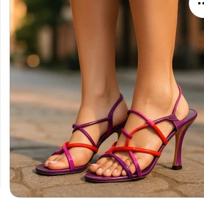 Sandalias de tacón Brian Atwood rojo púrpura 36,5 Foto 1 de 4