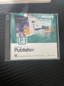 Microsoft Publisher avec clé de produit 2 CD set version 2002 comprend guide - Photo 1/4