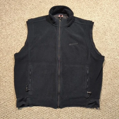SIMMS Gore Windstopper Fleece Vest Medium Black Full Zip Fishing Outdoor - Image 1 of 4