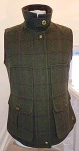 Joules Fieldmoor Tweed Gilet Size 12 VGC Green. B245 - Picture 1 of 16